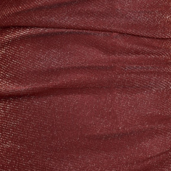 NWT Lulus Next Please Gold and Burgundy Cowl Neck Bodycon Dress - Picture 8 of 15